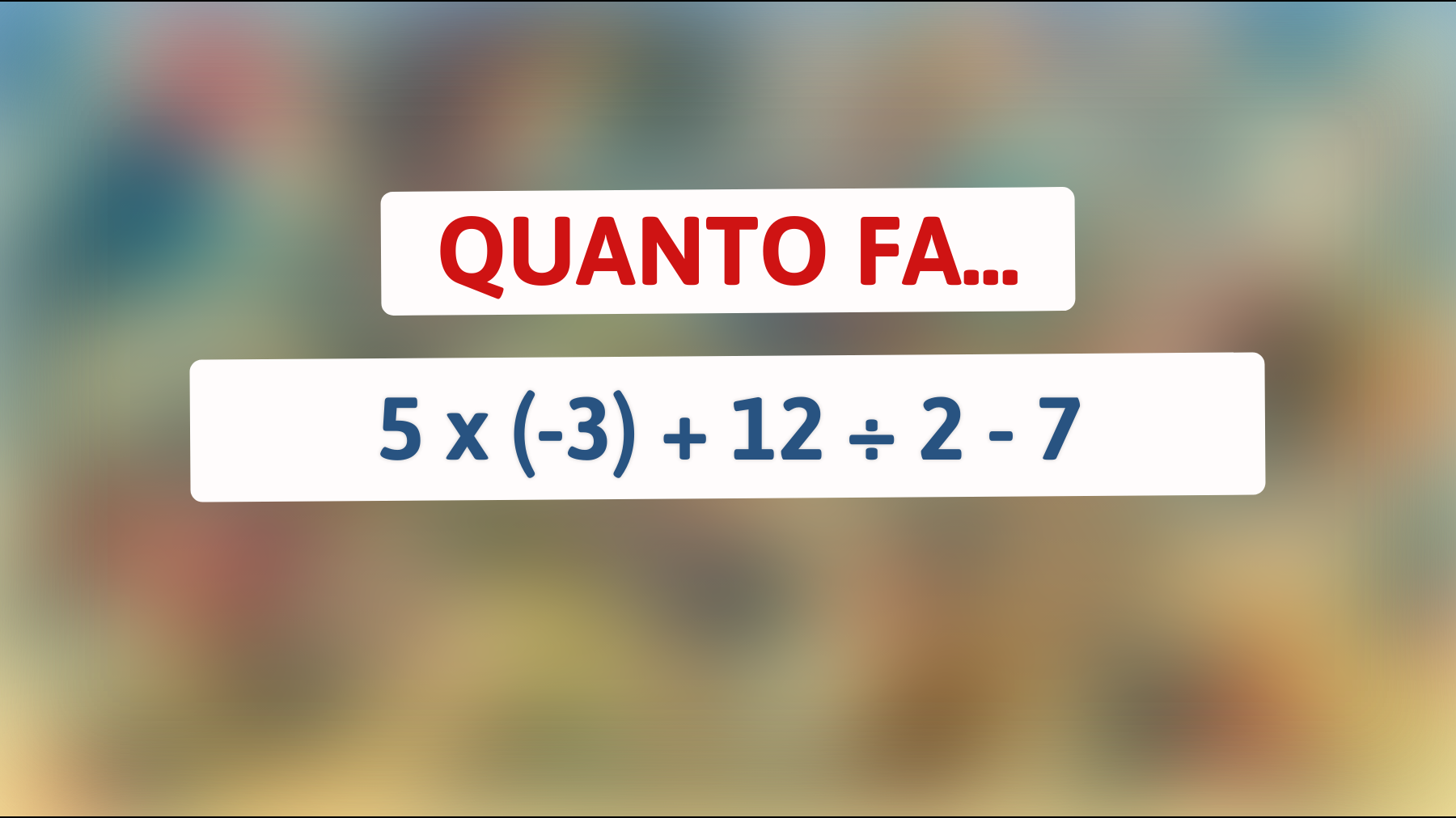 Se risolvi questo enigma matematico in meno di un minuto, sei un vero genio!"